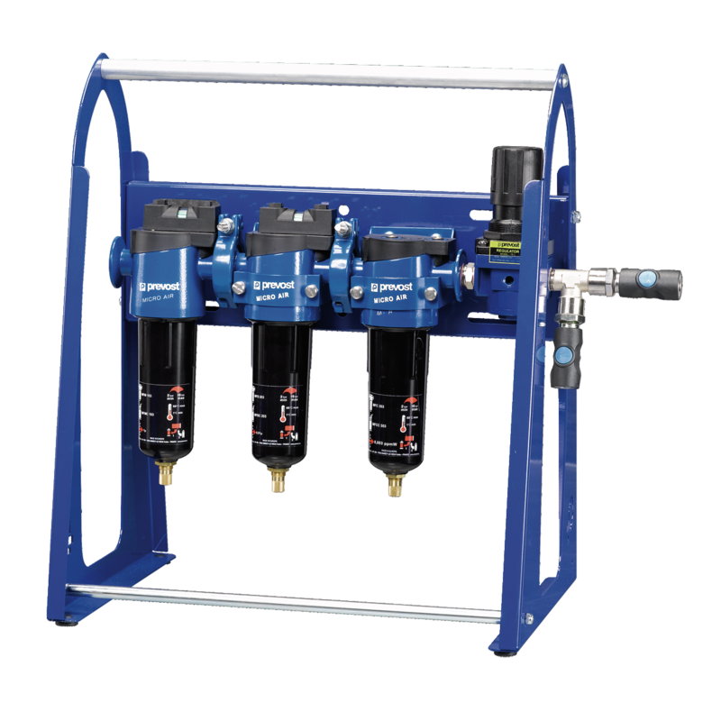 Ensemble de filtration et régulation pour pistolets de peinture à base aqueuse sur portique PREVOST