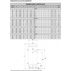 100l Réservoir air comprimé vertical galvanisé