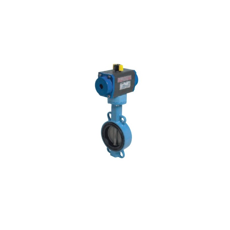 DN32-40 Robinet à papillon \\\"gaz\\\" double effet à oreilles de centrage avec actionneur pneumatique 1141 DN32-40 Robinet à papillon \\\"gaz\\\" double effet à oreilles de centrage avec actionneur pneumatique 1141