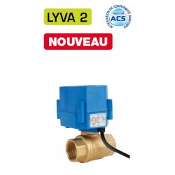 3/4\" Vanne à sphère électrique laiton LYVA 2