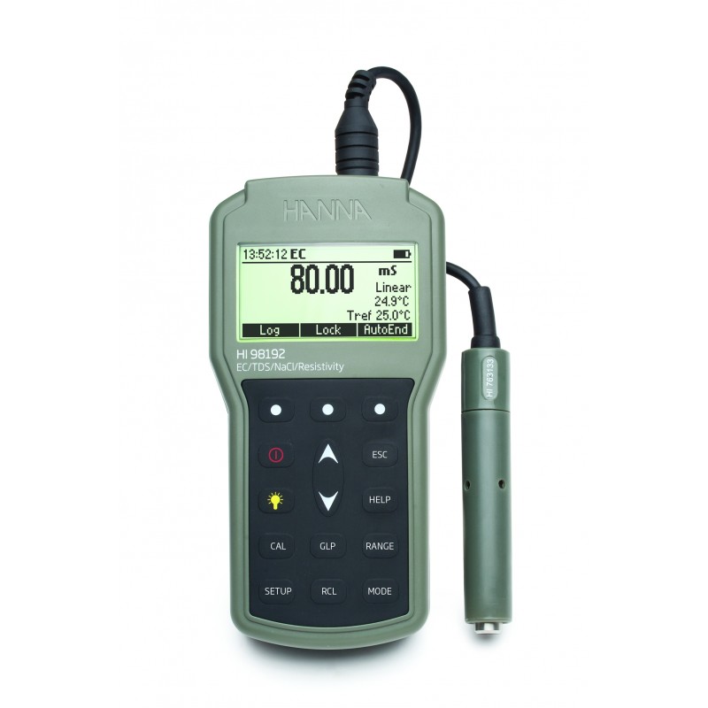 Conductimètre étanche HI98192, conforme USP 645, câble 1,5 m Conductimètre étanche HI98192, conforme USP 645, câble 1,5 m