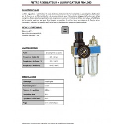 1/4\" 1740 - Fitre régulateur + lubrificateur mini FR+L 600