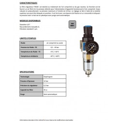 1/4\" 1760 - Filtre régulateur 40 µm FR500