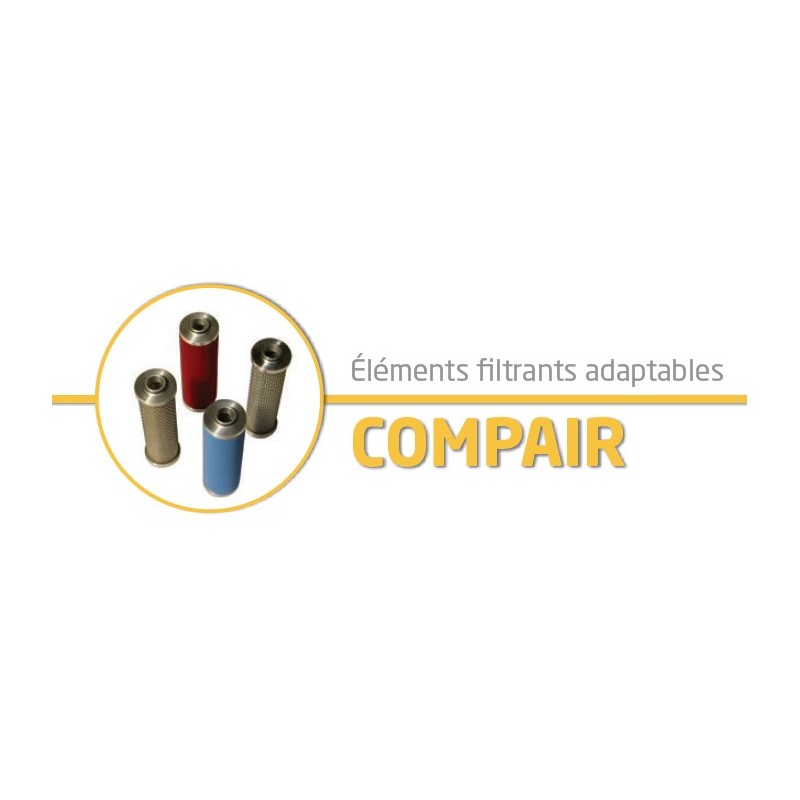 élément filtrant adaptable pour filtre air comprimé